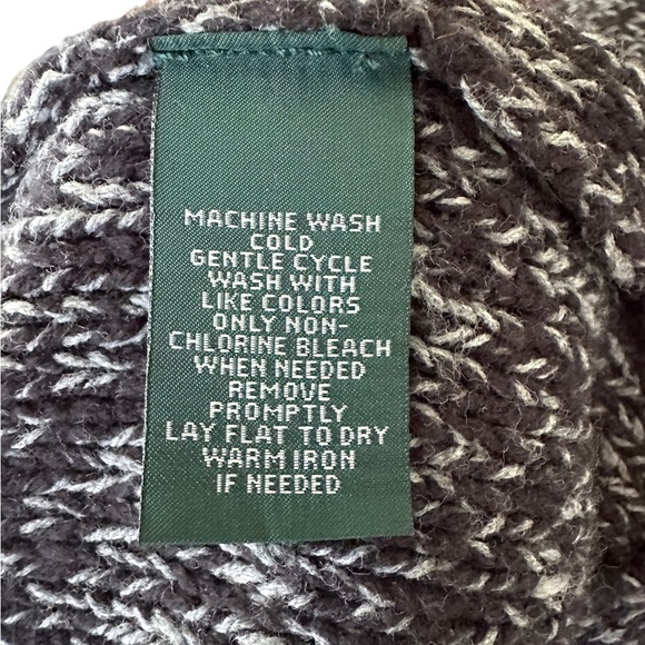 LRL Lauren Jeans Womens Full Front Zip Knit Jacket with Faux Leather Sleeve - Picture 9 of 16